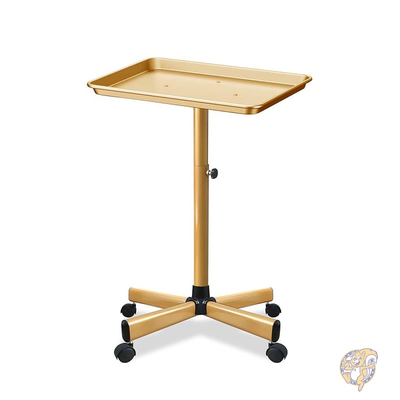 サロントレイ サロンローリングトレイカート ホイール付き タトゥートレイ 調節可能なサロンカラートレ..