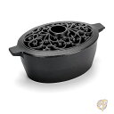 【 先着55名! 2日間限定ゾロ目555円クーポン】スチーマー 薪ストーブ用蒸し器 ストーブ用 鋳鉄加湿器 マットブラック仕上げ 防錆加工 格子トップ 2.5ク...