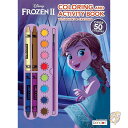 ディズニー Disney アナと雪の女王2 アナ 128ページ カラー&ペイントアクティビティブック 8色ペイント 4クレヨン ステッカー付き ぬり絵 お絵描きセット