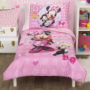 【 先着55名! 2日間限定ゾロ目555円クーポン】ディズニー Disney ミニーマウス 幼児用寝具 4点セット ヘルプイング フレンズ フィットシーツ 枕カ...