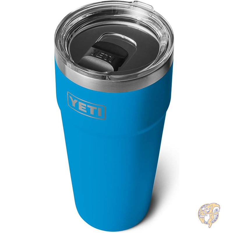 YETI イエティー ランブラー タンブラー 30 オンス 890ml スタッキング可能タンブラー ステンレススチール 真空断熱 マグスライダー蓋付き ビッグウェーブブルー