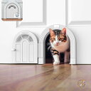 ペットドア キャットドア Meow Manor 室内ドア フラップなし 最大 20 ポンド9kg 猫用室内キャットドア 簡単な DIY セットアップ 数分で安全な設置 トレーニング不要 Purrfect Portal パーフェクトポータル