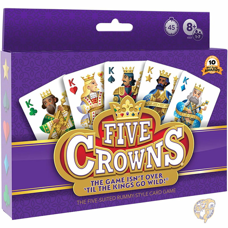 【ポイント3倍4日&5日】Five Crowns ファイブ クラウン キングがワイルドになるまでゲームは終わらない！ 5つのスーツを持つラミースタイル カードゲーム 8歳以上対象 プレイモンスター PlayMonster クリスマス