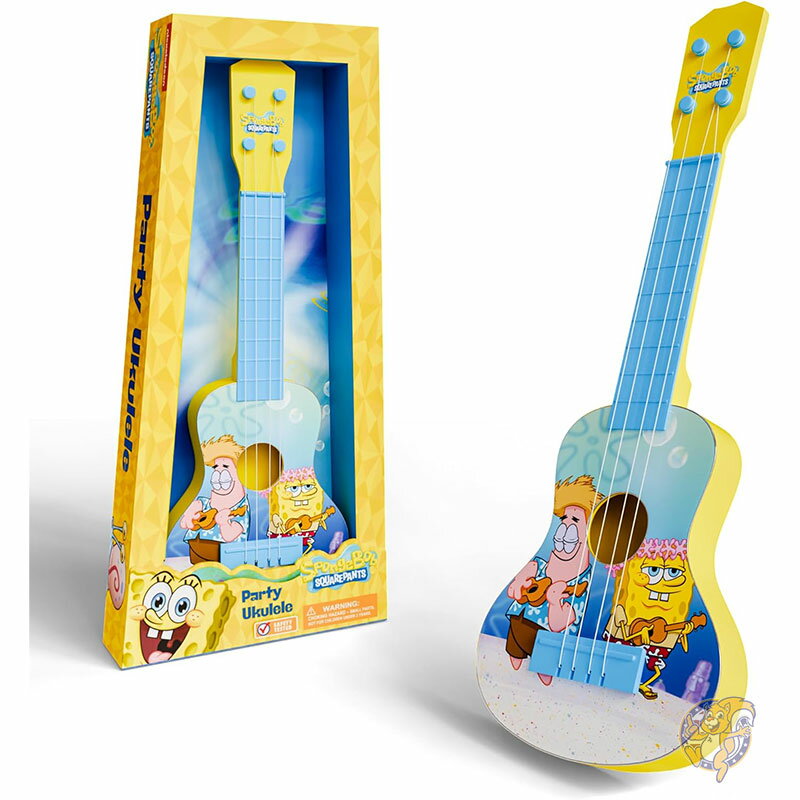 スポンジボブ パーティー ウクレレ 幼児向け 音楽玩具ギフト 4弦 ミニギター 楽器 教育学習玩具  ...
