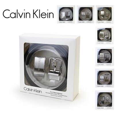 Calvin Klein カルバンクライン リバーシブル4WAYベルト ベルトセット メンズ ベルト ビジネス 本革 ブランド おしゃれ 大きいサイズ ブラック 黒 ロゴ リバーシブル set