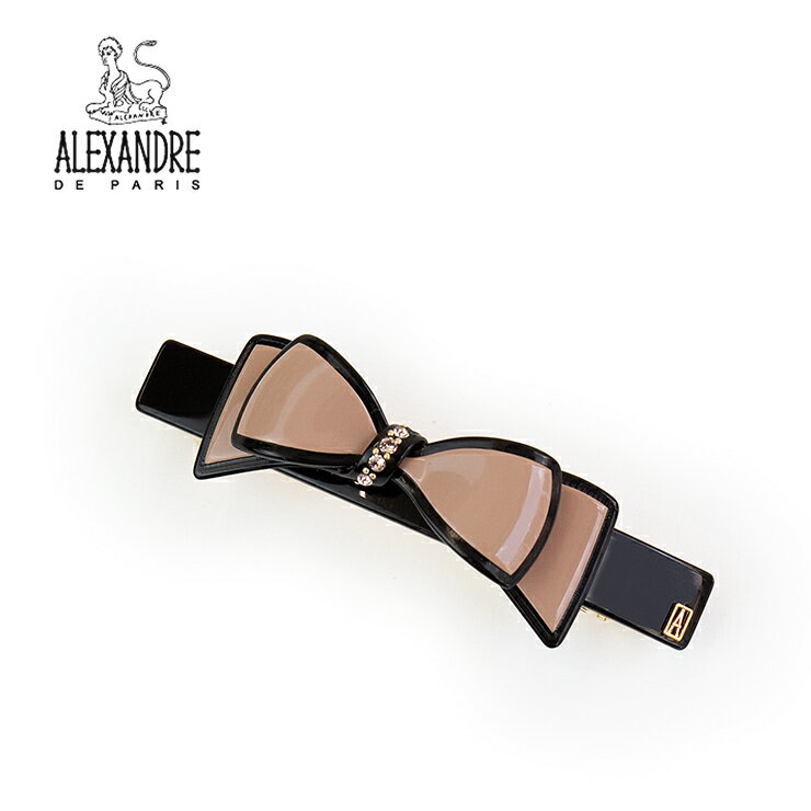 アレクサンドルドゥパリ バレッタ アレクサンドル ドゥ パリ ALEXANDRE DE PARIS 8cm aa8-15364-02p23 リボン スワロフスキー バレッタ 髪留め スワロフスキー ブランド ハンドメイド ヘアアクセサリー 大人 女性 かわいい おしゃれ