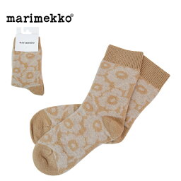 マリメッコ 靴下（レディース） marimekko マリメッコ ソックス Umina Unikko ウール混ソックス 91482 マリメッコ靴下 レディース 靴下 おしゃれ 柄 ブランド ウール 秋 冬 プレゼント ベージュ ライトベージュ 脱げない かわいい 送料無料