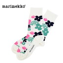 楽天Palms（パームス）marimekko【マリメッコ】 KASVAA KEVATTALKOOT ソックス 092034 マリメッコ靴下 レディース 靴下 おしゃれ 柄 ブランド コットン 綿 春 夏 秋 冬 プレゼント ベージュ ハーフソックス 脱げない かわいい 送料無料