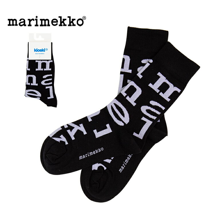 マリメッコ 靴下 レディース マリメッコ marimekko ソックス Kasvaa Iso Logo 092317 レディース 靴下 おしゃれ 柄 ブランド コットン 綿 春 夏 秋 冬 プレゼント ブラック ホワイト 白 黒 総柄 ハーフソックス 脱げない かわいい 送料無料 送料込み