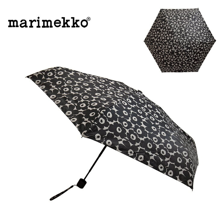 マリメッコ  マリメッコ 折りたたみ傘 Mini Manual Unikko umbrella 092688 傘 カサ かさ 折りたたみ傘 送料無料 あす楽 コンパクト おしゃれ 大きい 北欧 ブランド 軽量 丈夫 直径約90cm 送料込み 雨 折り畳み レディース 女性