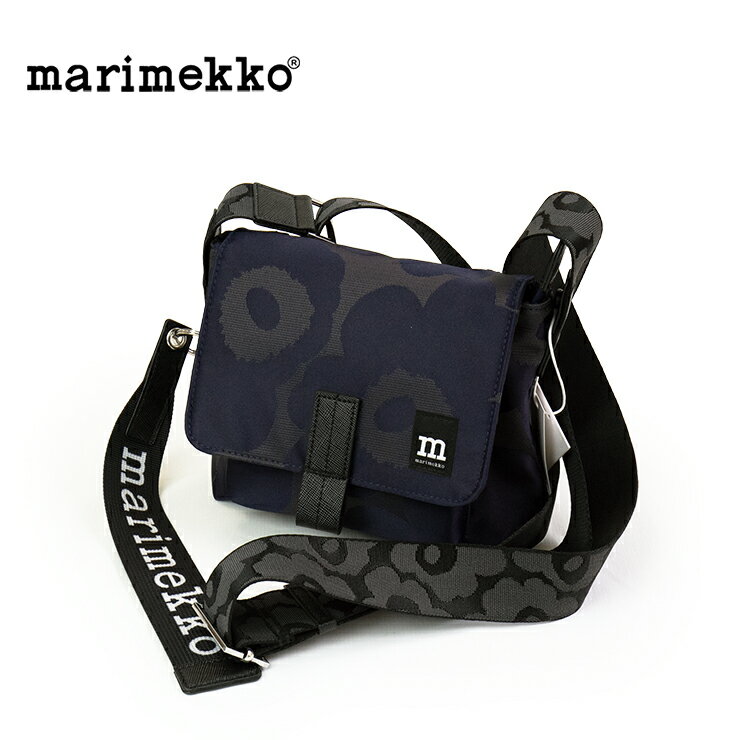 マリメッコ marimekko Mini Messenger Unikko 092700 ショルダーバッグ ネイビー ウニッコ レディース バッグ カバン 鞄 かわいい 大人 可愛い bag ブランド おしゃれ 軽い 大人 ロゴ 斜め掛け 肩掛け ショルダー マリメッコバッグ