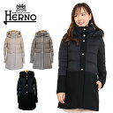 ヘルノ ヘルノ ダウン ウール 切り替え レディース HERNO 2023AW コート PI001759D PI001565D herno 異素材 フード 秋 冬 新作 ブラック 黒 ベージュ アウター ミドル丈 ボタン ブランド 暖かい コート きれいめ 高級 ナイロン 大きいサイズ 38 40 42 44 46