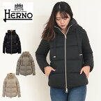 ヘルノ ダウン レディース 2023AW HERNO ダウンジャケット ARENDELLE ケープ フード ジップアップ ダウン PI001810D herno 秋 冬 秋物 冬物 ブラック 黒 ダウン ショート丈 ブランド おしゃれ 暖かい コート アウター きれいめ ナイロン 38 40 42 44