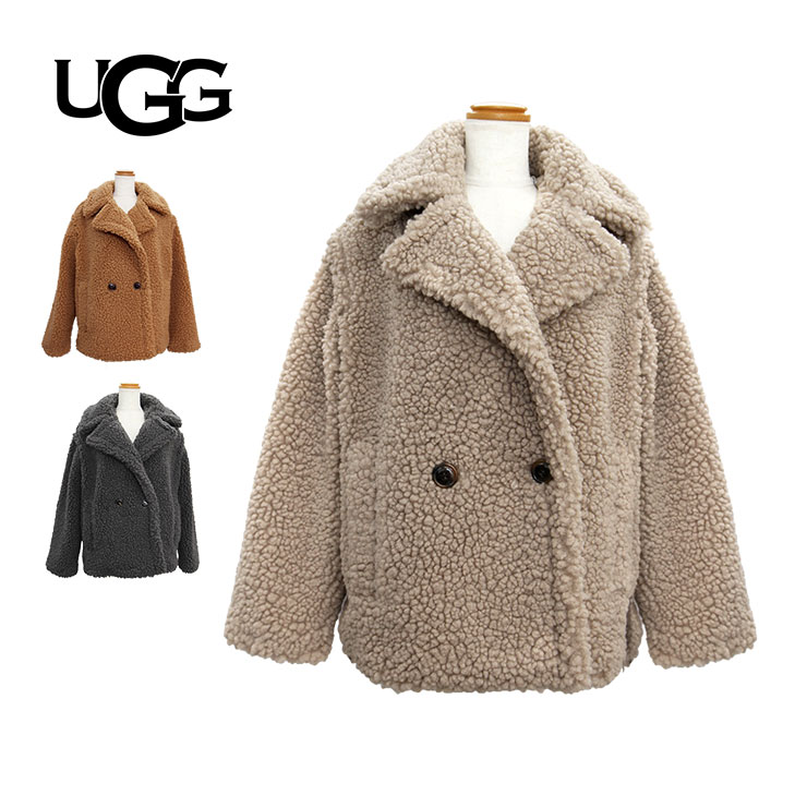 UGG アグ GERTRUDE SHORT TEDDY COAT ガートルードショート テディコート ショートコート テディベア ファーコート アウター ショート丈 レディース 1144454のサムネイル