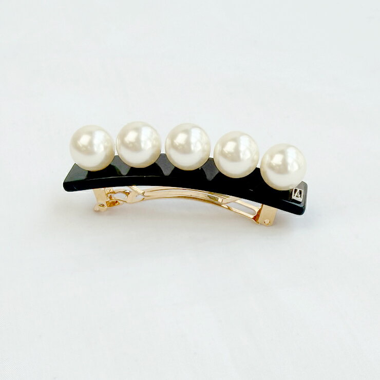 アレクサンドル ドゥ パリ ALEXANDRE DE PARIS ヘアクリップ　AA6-16919-05 パール...