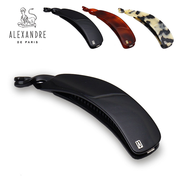 アレクサンドル ドゥ パリ ALEXANDRE DE PARIS バナナクリップ ABAN-16969-03 べっ甲 しっかり ハンドメイド おしゃれ 可愛い かわいい ヘアアクセ ヘアアクセサリー 髪留め ヘアクリップ クリップ アレクサンドルドゥパリ 小さい 小さめ