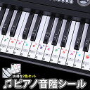 【マラソン期間！全品ポイント5倍】 鍵盤 88/61/54/49/37鍵 キー ピアノシール 2色セット キーボード ステッカー 音符シール 黒と白 カラー 88鍵盤 初心者 ピアノ練習用 剥がせる カラフル 黒鍵 白鍵 2-88PIASTE TOKU 送料無料