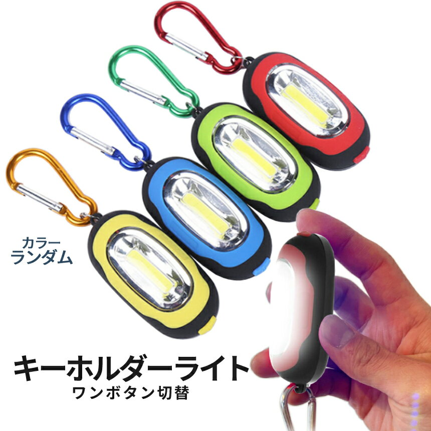 【本日終了！全品ポイント3倍】 カラビナ 付き ミニライト COBライト 懐中電灯 LED 照明 ライト キーホルダー マグネット 付き 便利 アウトドアライト ジョギングライト RAIHOL2 送料無料 CM