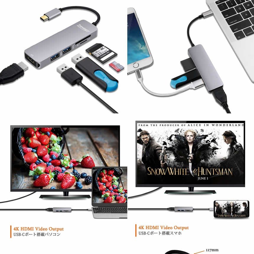 ��������λ�����ʥݥ����3�ܡ� USB Type C �ϥ� 5�ݡ��� HDMI ��®�ϥ� USB�ϥ� HDMI�ϥ� HDMI�Ѵ� �Ѵ��ϥ� HUB ��®USB3.0 SD MicroSD �����ɥ꡼���� CHUB5 ����̵��