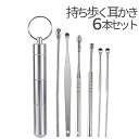 【当店限定!全品ポイント3倍】 耳かき 6本セット フルセット 耳あかごっそり 収納付き ケース付き キーホルダー 耳掃除 イヤークリーナー みみかき セット 耳穴 家庭用 収納 MIMISTICK 送料無料