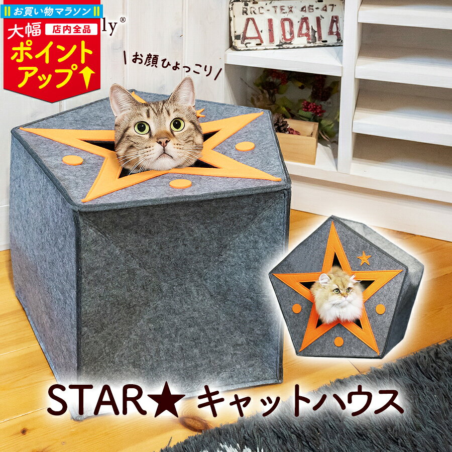 ＼マラソン大幅ポイントUP／猫 ハウス ベッド 洗える 星 猫の家 隠れ家 猫ハウス フェルト キャットハウス 猫ベッド ネコベッド ペットベッド 猫家具 おしゃれ かわいい ペットハウス オシャレ クッション ネコハウス ねこハウス 猫用ハウス ペット用ベッド