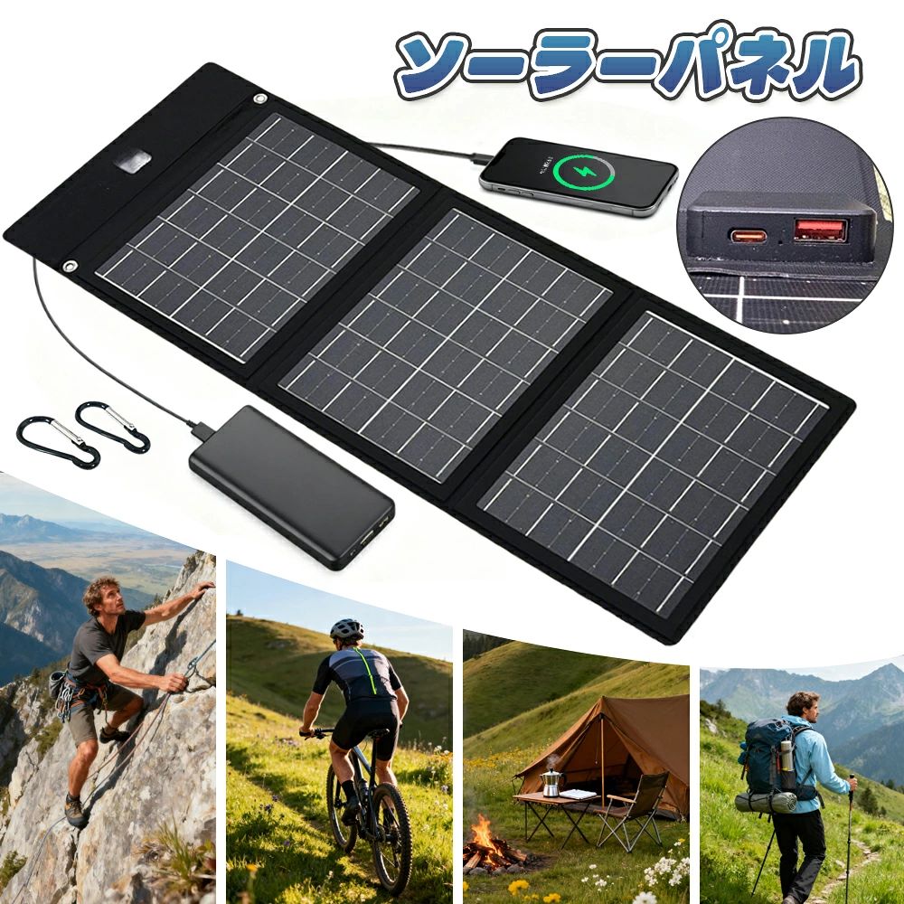 ご注意： *この製品は電気貯蔵機能がなく、日光浴中のみ使用可能です。 *陽光の強さとソーラーバネルの設置角度には転換率に影響します。