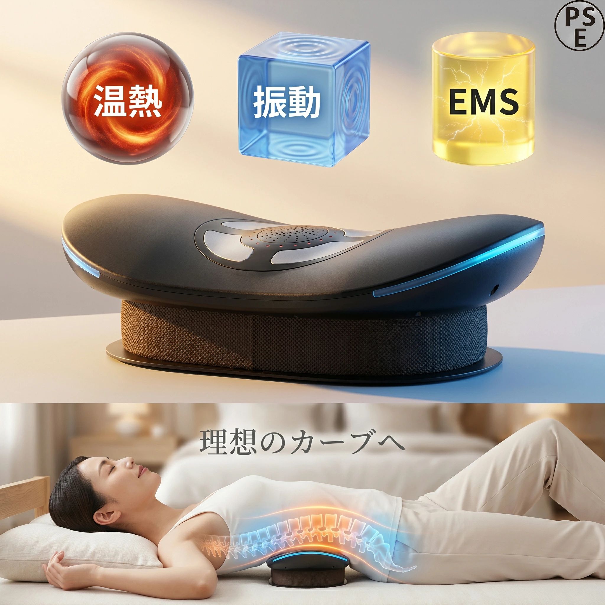 腰 マッサージャー 温熱 EMS 腰ケア 筋肉 ほぐし リラックス マッサージ機 背中 肩こり 充電式 コードレス リモコン付 軽量 プレゼント ギフト 父の日 母の日 敬老の日 贈り物 人気 健康器具 送料無料 スマホ首 腰痛 解消 グッズ 全身ケア