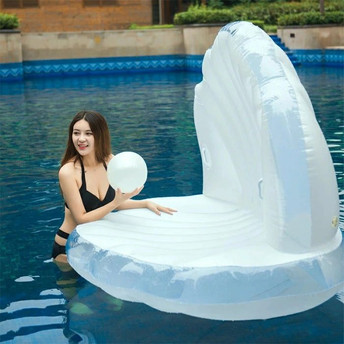 パルコショップの浮き輪 大型 ボート シェル型 可愛い 大人用浮き輪 インスタ映え 水遊び 海遊び 強い浮力 プールパーティー プール 飾りおもちゃ 夏用品 海水浴 150*110*100cm｜アングル3