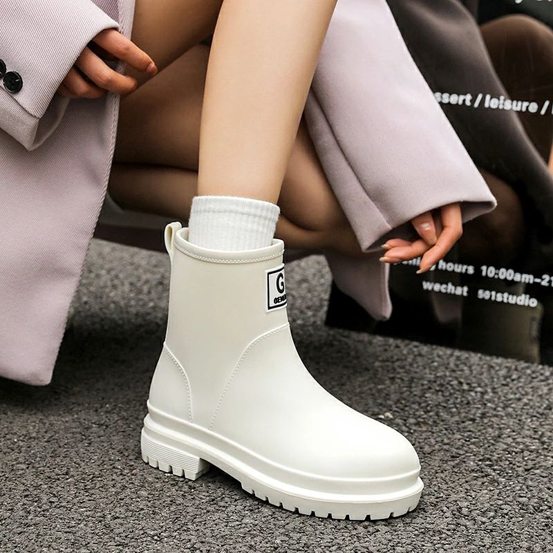 防水 歩きやすい おしゃれ シ 雨靴 キッズ 軽量 長靴 レディース 軽い ショート コンフォート 通学 ブーツ レインシューズ — vista 3