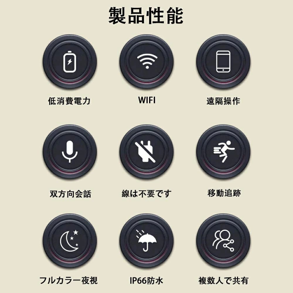 工事不要 屋内 WIFI ワイヤレス 遠隔 赤外線カメラ 見守りカメラ 屋外 高画質 小型...