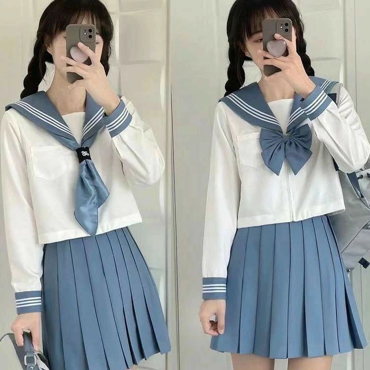 JK制服 レディース セーラー服 女の子 長袖セット 半袖セット 春秋 夏 コスチューム 学生服 上下セット 2点セット 3点セット 女子制服 学園祭 ハロウィン コスプレ衣装 スクール制服 卒業式 入学式 小学生 中学生 高校生 文化祭 ブルー JK制服 レディース セーラー服 女の子 長袖セット 半袖セット 春秋 夏 コスチューム 学生服 上下セット 2点セット 3点セット 女子制服 学園祭 ハロウィン コスプレ衣装 5