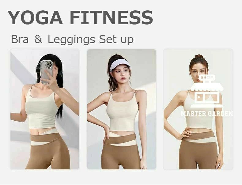 10ヨガウェア 上下セット レディース ブラトップ レギンス 2点セットアップ 無地 ...