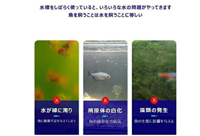 パルコショップのタイマーで殺菌を設定できます 水槽 水中殺菌灯 水槽用UV滅菌ランプ 紫外線ライト 防水 養魚用 池用 緑藻を除去 水質浄化 アクアリウム｜アングル3