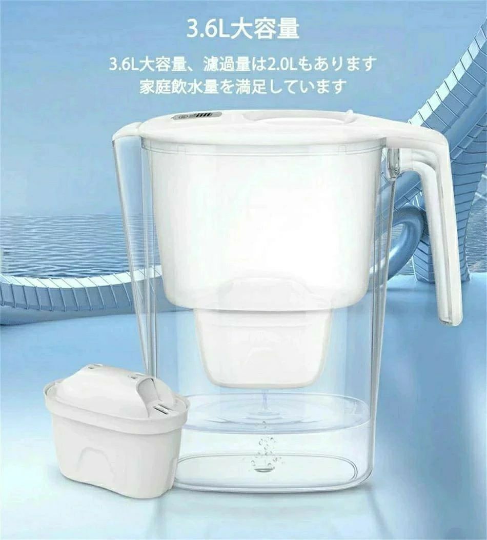 パルコショップの浄水器のブリタ ポット型浄水器 リクエリ増量パック マクストラプラス ピュアパフォーマンス カートリッジ ろ過水容量2L頃 (全容量3.6L) | ブリタ カートリッジ 浄水ポット 浄水器 ろ過 濾過 水道水 浄水 ろ過器 敬老の日｜アングル2