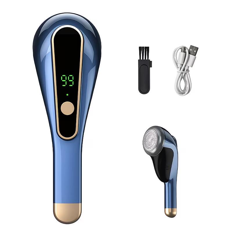 充電式電動毛玉取り器｜800mAh大容量バッテリー｜6枚刃＋防錆加工｜LED残量表示｜静音55dB｜大容量集塵室｜Micro-USB充電｜衣類・ソファ・カーペット対応｜携帯型