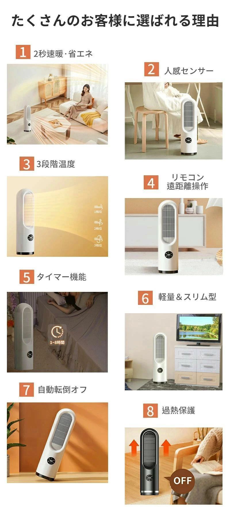 パルコショップのセラミックヒーター【恒温運転】 電気ファンヒーター 電気ストーブ 首振り タイマー付 おしゃれ 温度調節 ファンヒーター セラミックファンヒーター ヒーター セラミック 暖房器具 即暖 省エネ コンパクト 足元暖房 脱衣所 トイレ オフィス マイナスイオン付き 10畳｜アングル2
