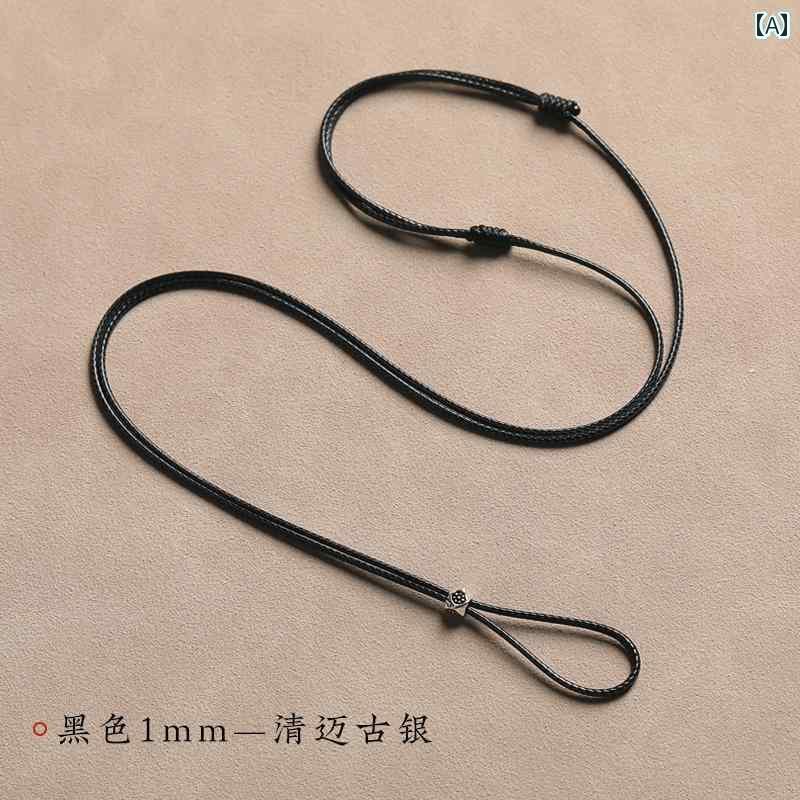 ネックレス 紐 革 ロープ メンズ レディース 細め ペンダント 編み込み ストラップ アクセサリー 手芸 DIY ぶら下げ 首ひも プレゼント 記念日 シンプル おしゃれ ビーズ 1mm 黒 赤 茶色＊ペンダントトップは.ついていませんネックレス 紐 革 ロープ メンズ レディース 細め ペンダント 編み込み ストラップ アクセサリー 手芸 DIY ぶら下げ 首ひも プレゼント 記念日 シンプル おしゃれ ビーズ 1mm 黒 赤 茶色＊ペンダントトップは.ついていません