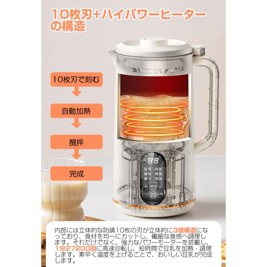 豆乳メーカー 多機能 豆乳機 離乳食 豆乳マシーン 豆乳ブレンダー ミキサー ジュー...