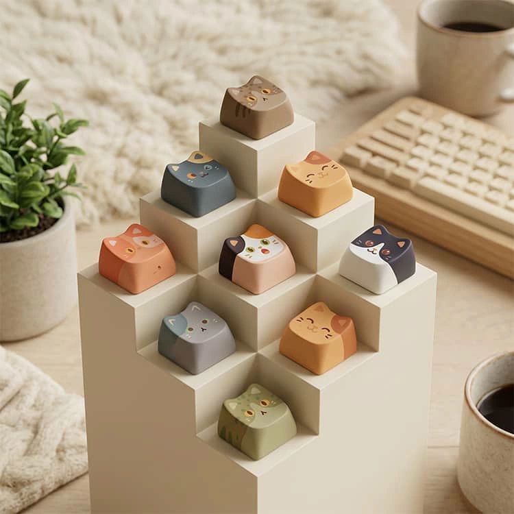 キーボード ミニキーボード バッグチャーム ネコ 猫 キーボード 9キー かわいい 減圧 指遊び キーホルダー 無限 ボタン 暇つぶし 握る スクイーズ 大人 子供 プッシュトイ ねこちゃん ランドセル チャーム バッグ おもちゃ ストレス発散 ストレス解消 グッズ palrun-10042011 パルコショップ サンプル画像3