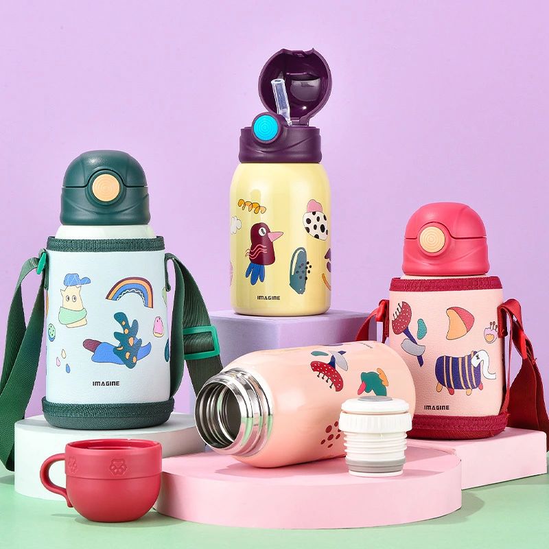 子供用 水筒 3way ステンレストル 500ml 600ml 保冷 保温 真空二重 ワンタッチ 直...