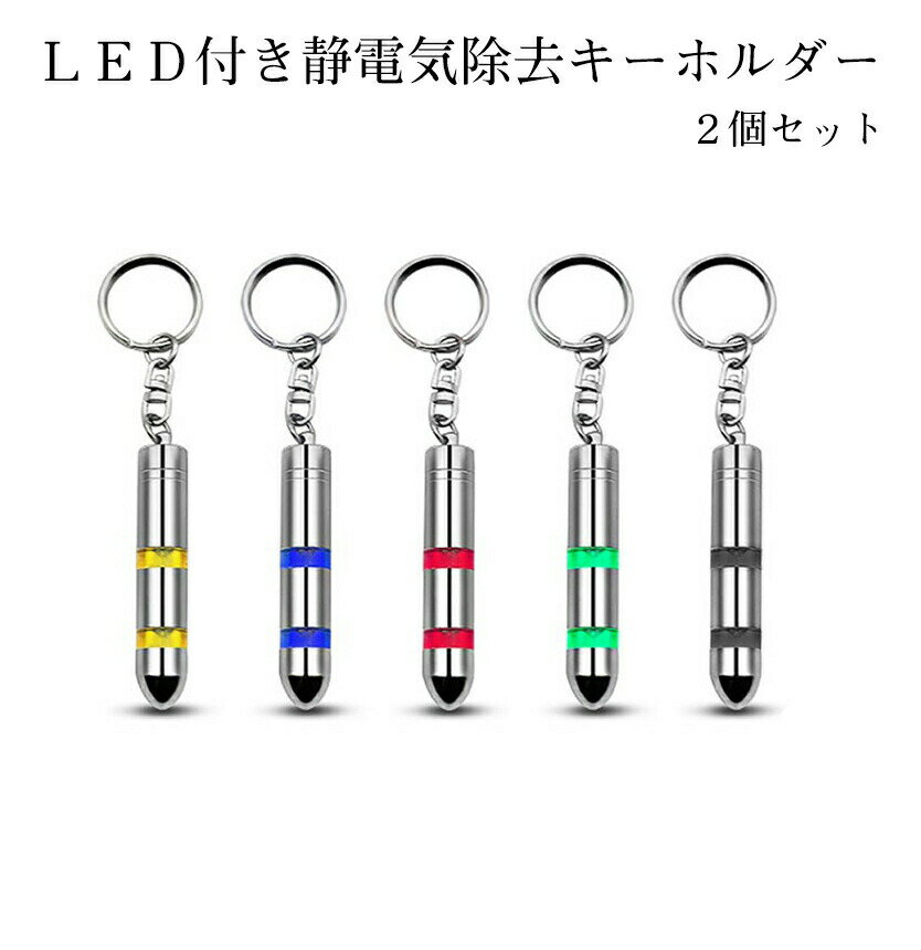 [当店限定★全品ポイント5倍] 静電気除去 キーホルダー 2個 冬の味方 静電気 防止 除去 対策 放電 除電 LED ライト カラーランダム 冬 乾燥 ドア 車 扉 ボタン ドアノブ キーケース 2-DANKEY TOKU 送料無料