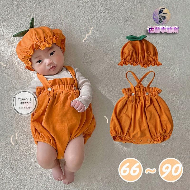 ハロウィン コスプレ 子供 ロンパース 女の子 かぼちゃ 2点セット ベビー キッズ 赤ちゃん 男の子 仮装 着ぐるみ カバーオール ハロウィーン仮装 綿 コットン