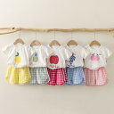 女の子半袖半ズボンセット フルーツプリント 綿 80-130cm キッズ 子供服 おしゃれ 通園 お出かけ 2点セット