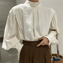 【2025春新作】韓国風レディース服 春 ゆったり シンプル カジュアル きれいめ 長袖ブラウス