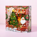 クリスマスカード 3D 立体 ボックス メッセージカード クリスマス ツリー サンタトナカイ かわいい 封筒付き グリーティングカード レター カード