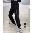 カーゴパンツ チェーン付き ボトムス ダンス衣装 原宿風 ズボン カジュアル ロングパンツ