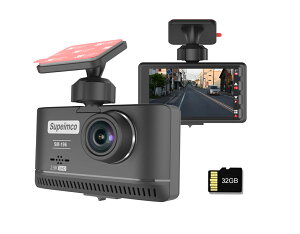 3 inch ドライブレコーダー QHD 小型ドラレコ 32GBカード 160度超広角 耐熱構造 スーパーキャパシタ 電波障害対策 常時録画 衝撃感知 動体検知 東西日本信号機対応 12V/24V対応 リアカメラ