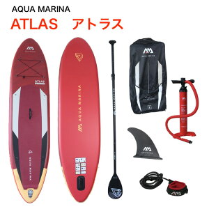 【送料無料】ATLAS(アトラス) AQUA MARINA(アクアマリーナ) インフレータブル スタンドアップパドルボード SUP（サップ）本体 パドル付 BT-21ATP レッド