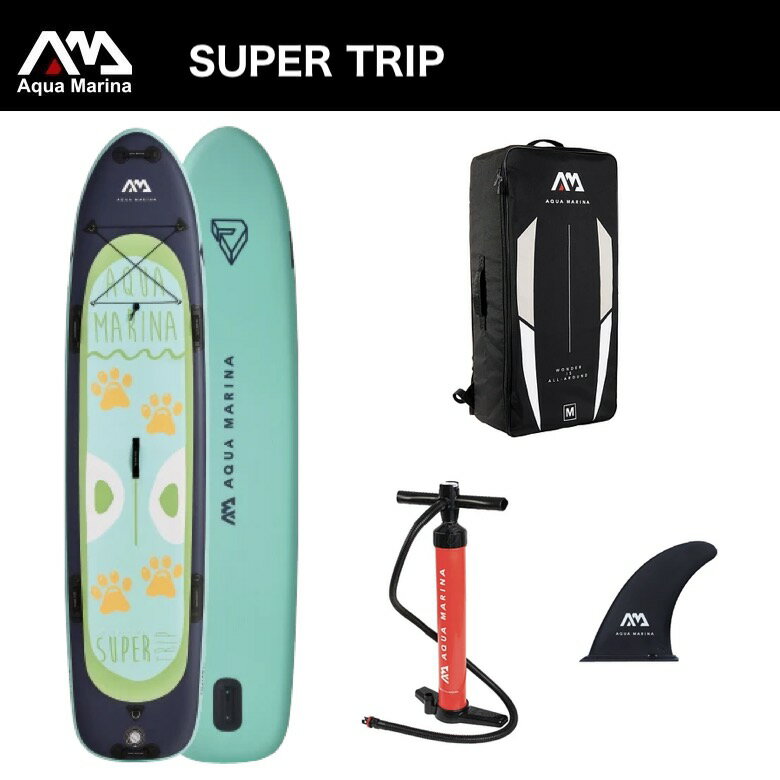 【送料無料】SUPER TRIP(スーパートリップ) AQUA MARINA(アクアマリーナ) インフレータブル スタンドアップパドルボード SUP（サップ）本体 2人乗り　BT-21ST01 1