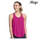 maaji ヨガウェア レディース ブランド マージ トップス 重ね着 タンクトップ 体型カバー ピンク スポーツウェア ジムウェア
